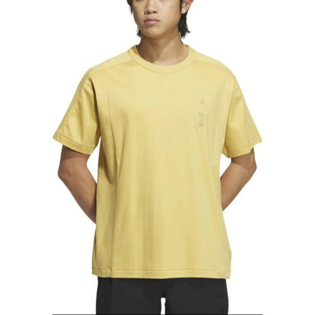 adidas Casual Pullover Sports T-Shirt Asia Sizing 'Yellow' IX4272