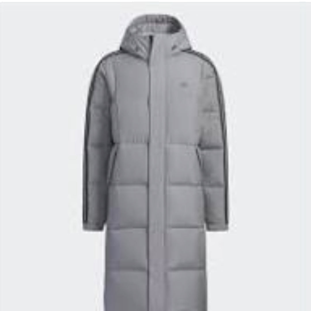 adidas Long Down Jacket Asia Sizing 'Grey' IT8715