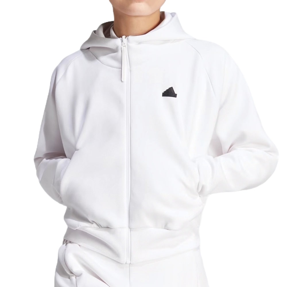 (WMNS) adidas Z.N.E. Full-Zip Hoodie 'White' IN5133