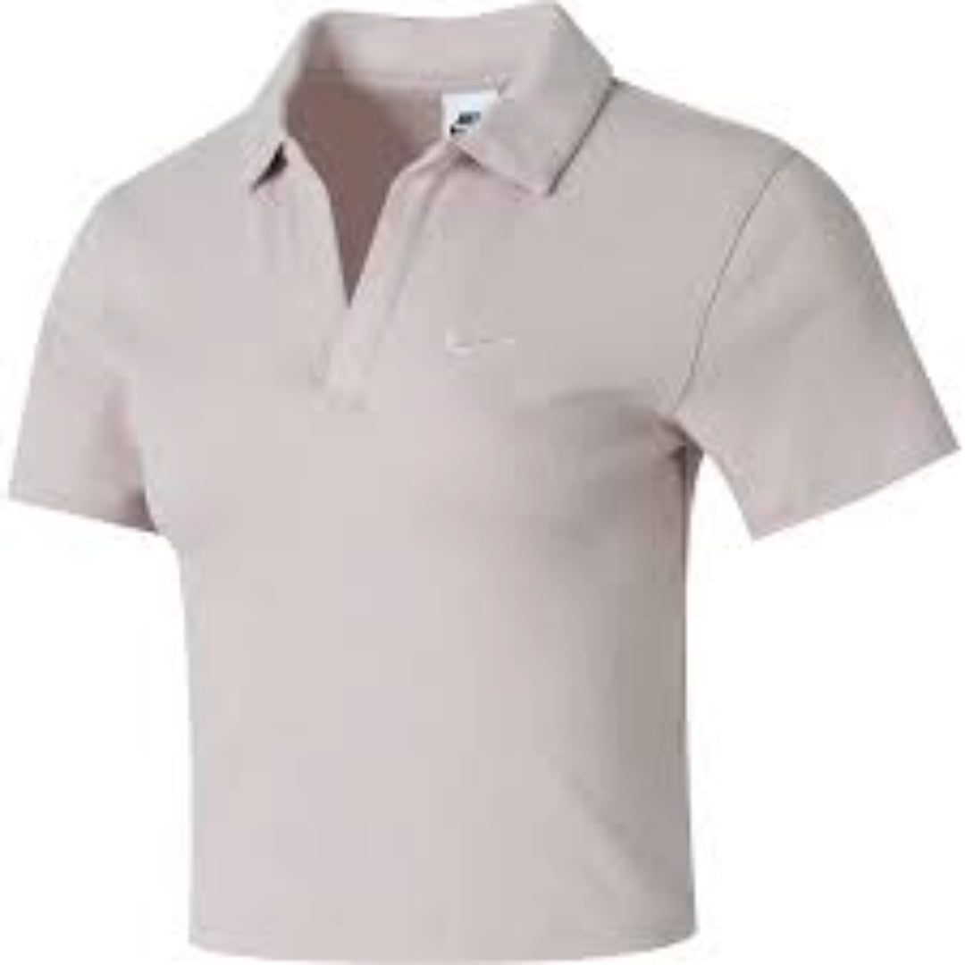 (WMNS) Nike Essential Polo Crop Top 'Pink' DV7885-019