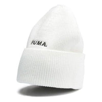 (WMNS) PUMA Classic Hybrid Fit Trend Ribbed Beanie 'White Black' 022350-02
