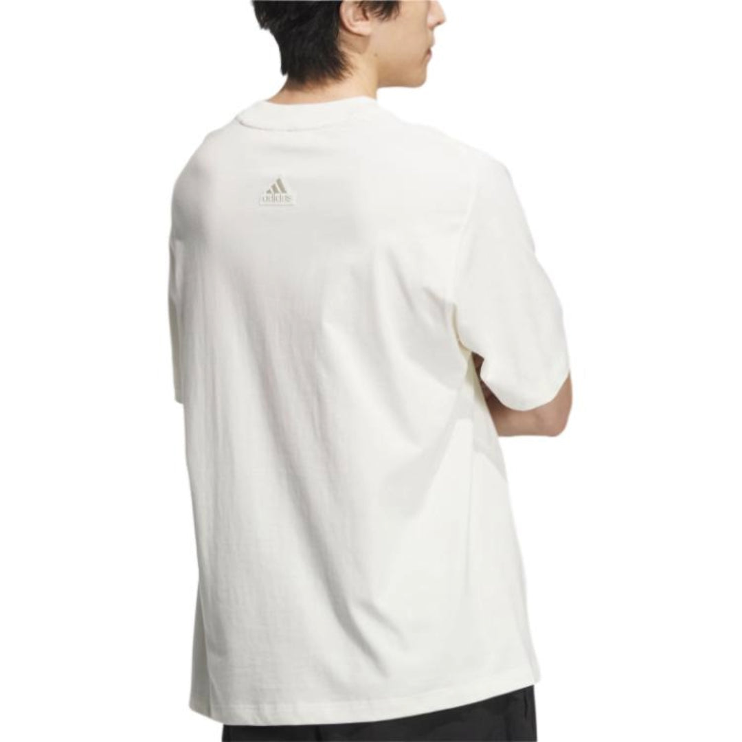 adidas Letter Printed T-Shirt Asia Sizing 'White' JI6257