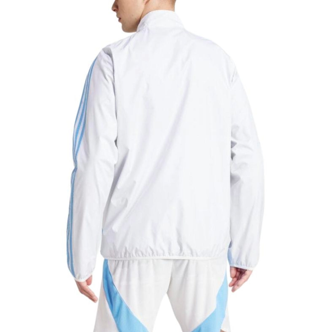 adidas Argentina Anthem Jacket Asia Sizing 'White Blue' IW0219