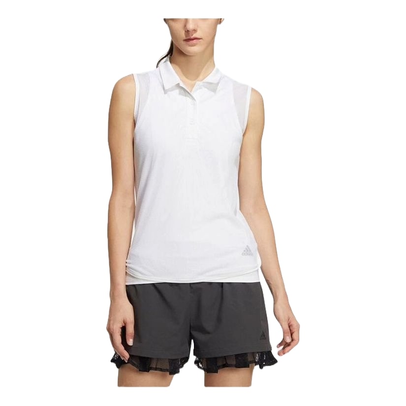 (WMNS) adidas Statement HEAT.RDY Mesh Sleeveless Polo Shirt 'White' HB3540