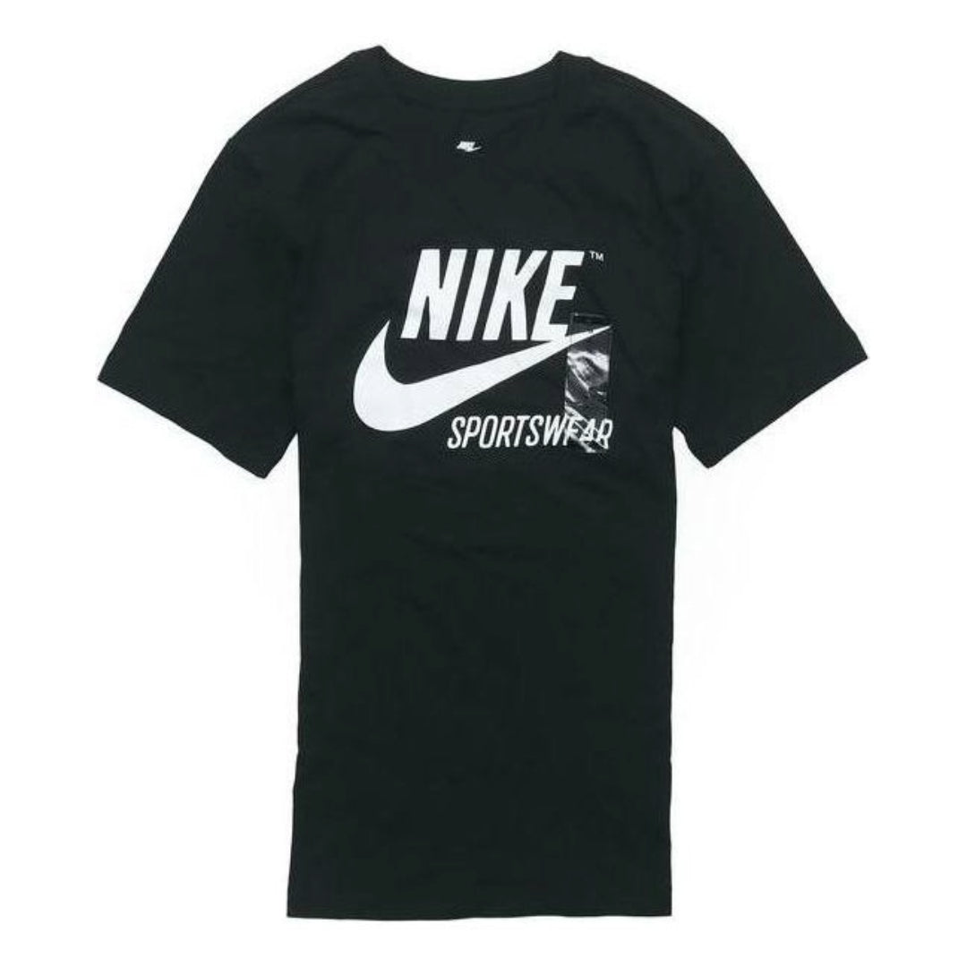Nike Sportswear Crew Archive Logo T-Shirt 'Black White' BV0627-010