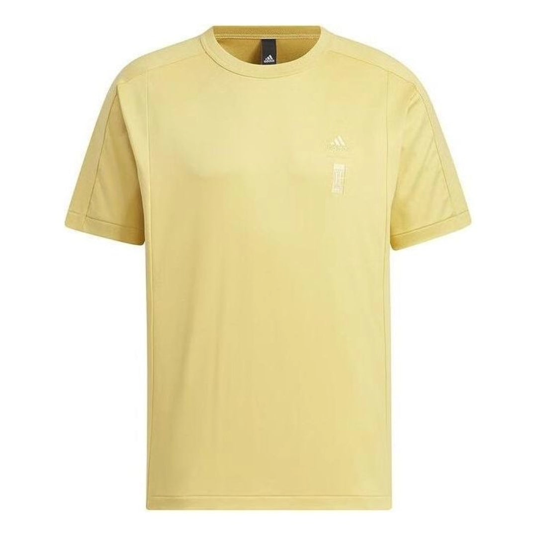 adidas Casual Pullover Sports T-Shirt Asia Sizing 'Yellow' IX4272