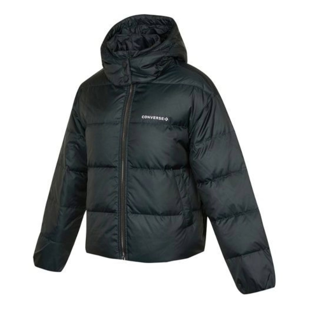 (WMNS) Converse Short Down Textile Jacket 'Black' 10021998-A01