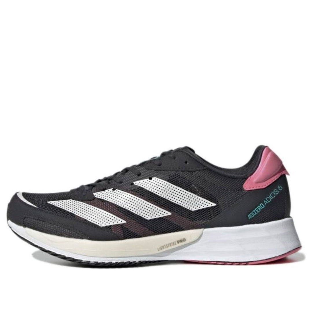 (WMNS) adidas Adizero Adios 6 'Black White Pink' H67512