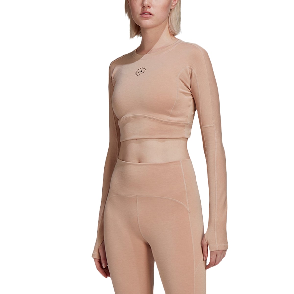 (WMNS) adidas by Stella McCartney TrueStrength Cropped Long Sleeve 'Pink' HD9060