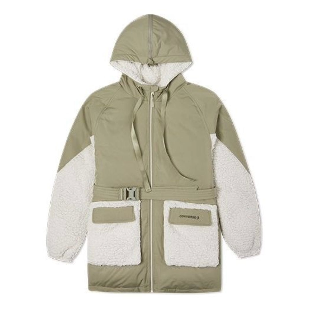(WMNS) Converse Down Jacket 'Olive Green White' 10021987-A03