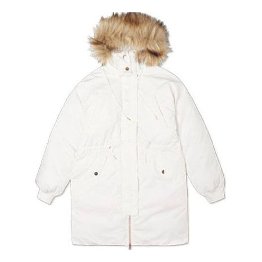 (WMNS) Converse Long Down Parka 'White' 10019430-A01