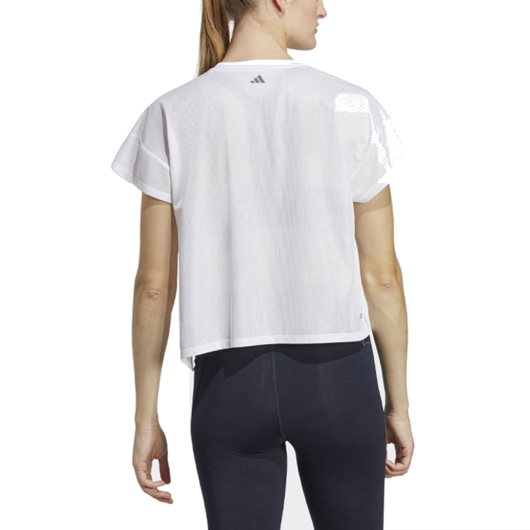 (WMNS) adidas HIIT AEROREADY Quickburn Training T-Shirt 'White' HY5408