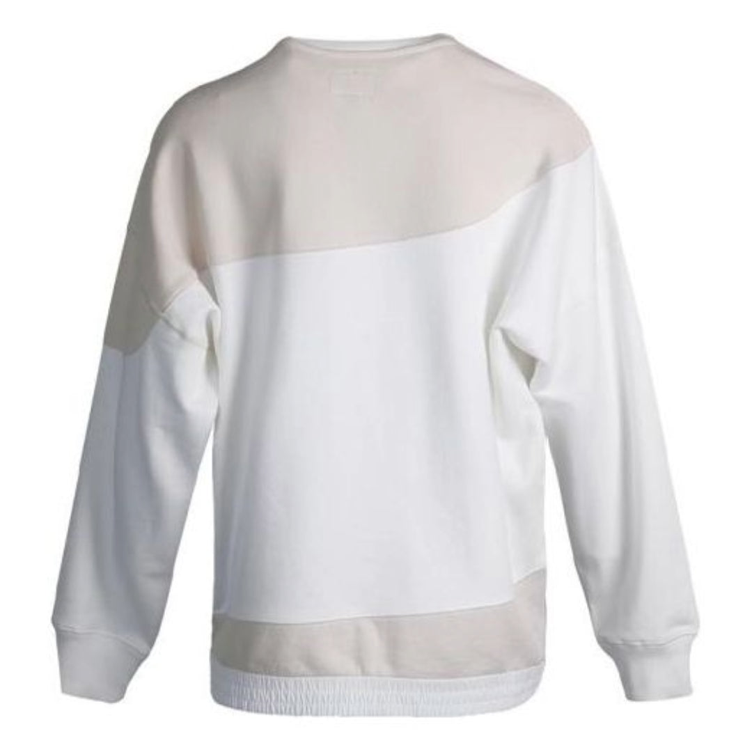 (WMNS) Converse Casual Sweatshirt 'White Pink' 10019789-A03