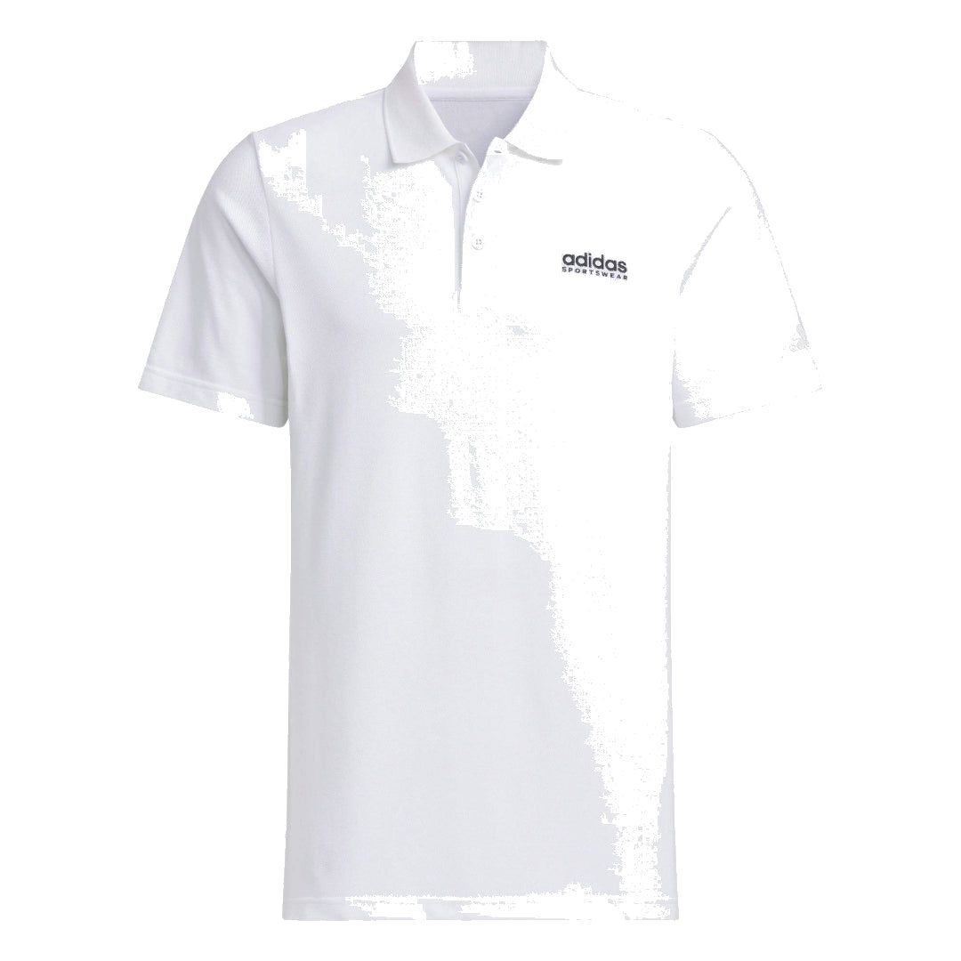 adidas Pique Solid Polo Shirt Asia Sizing 'White' JI9056