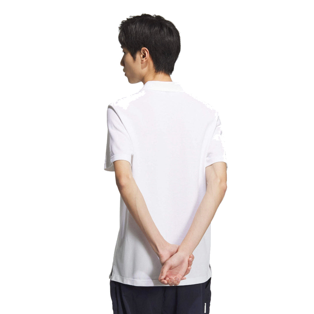 adidas Pique Solid Polo Shirt Asia Sizing 'White' JI9056