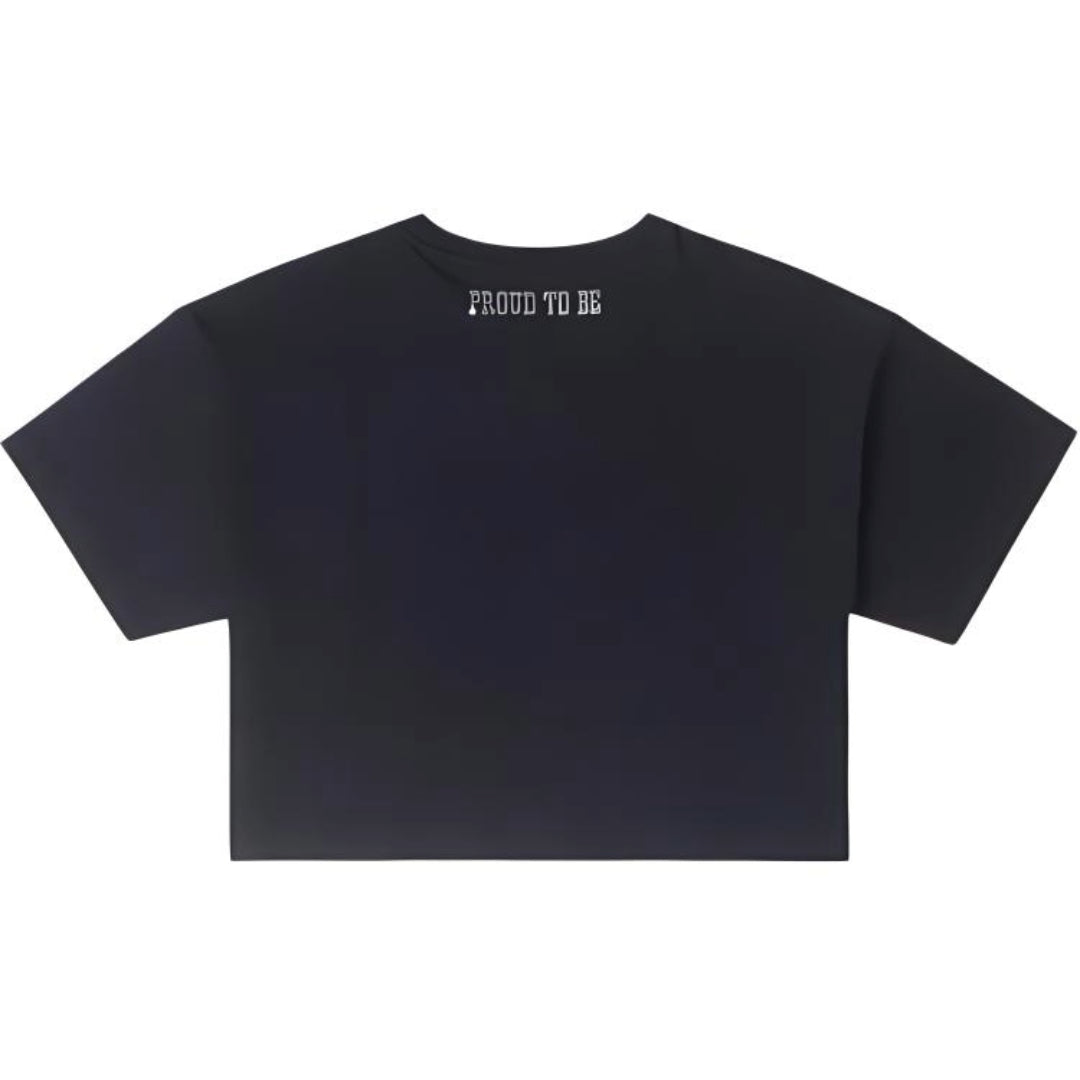 (WMNS) Converse Proud To Be Oversized Cropped T-Shirt 'Black' 10027209-A01