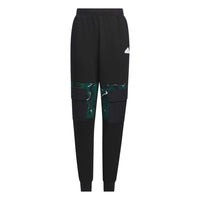 (GS) adidas Outdoor Pants Asia Sizing 'Black Green' IQ1317