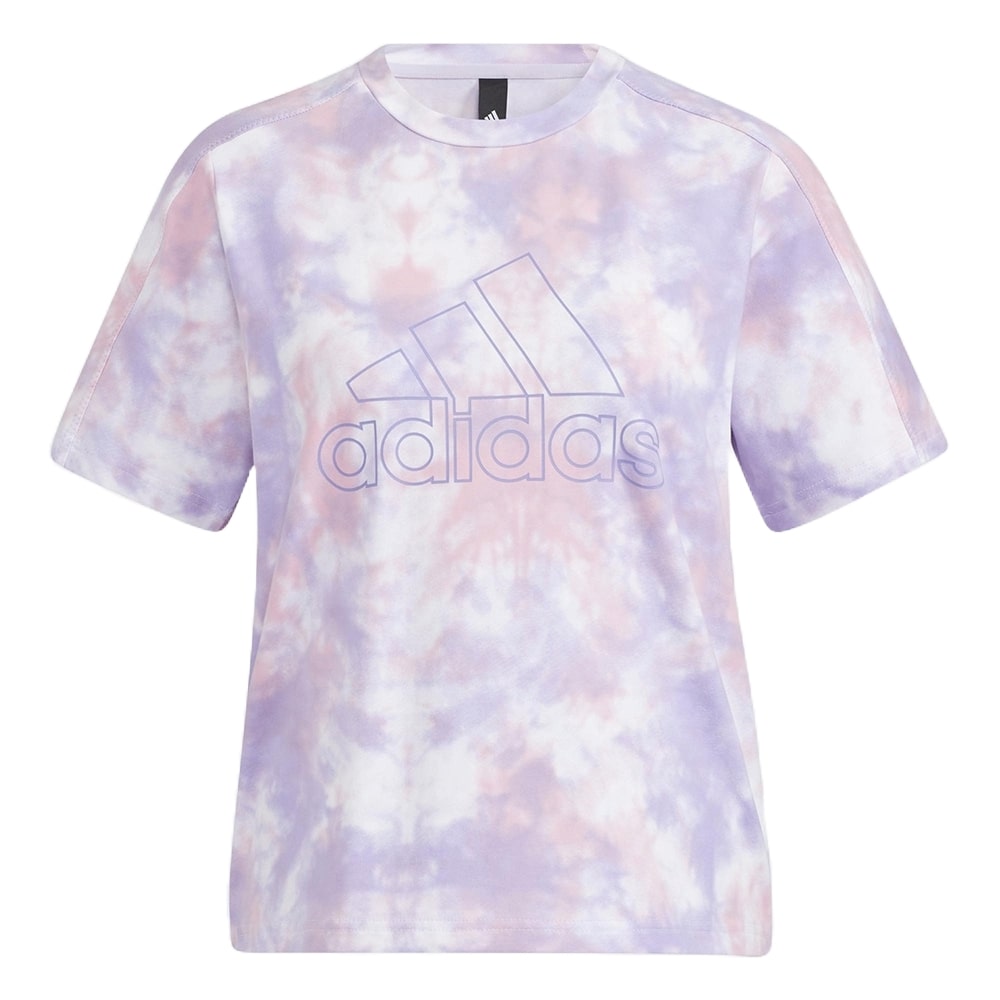 (WMNS) adidas Met Aop T-Shirt 'Purple White' HF2490