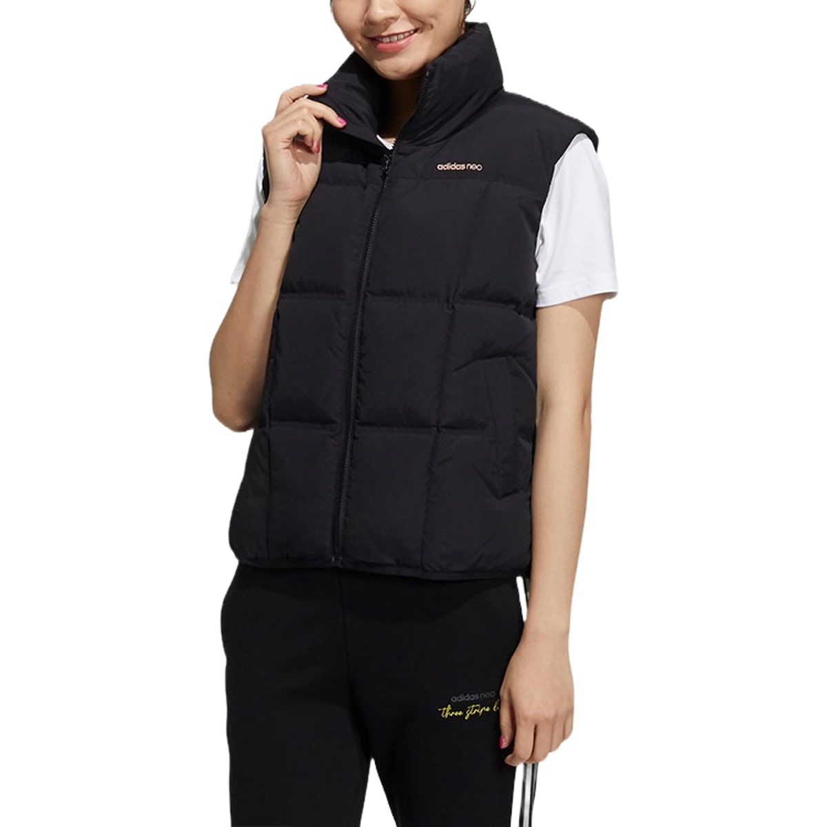 (WMNS) adidas Neo Casual Oct Vest Asia Sizing 'Black' H18630