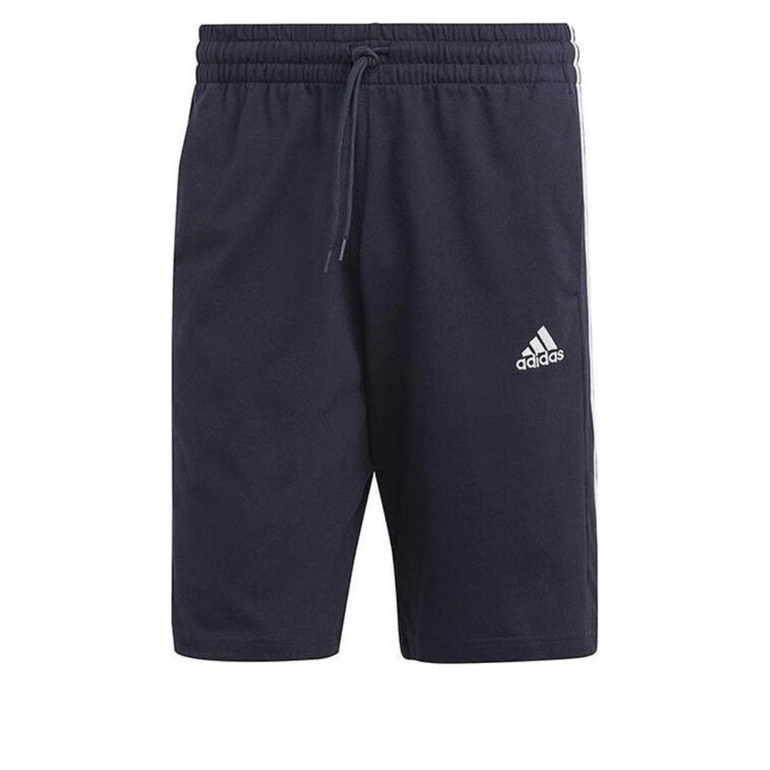 adidas Essentials Single Jersey 3-Stripes Shorts Asia Sizing 'Black White' IC9383