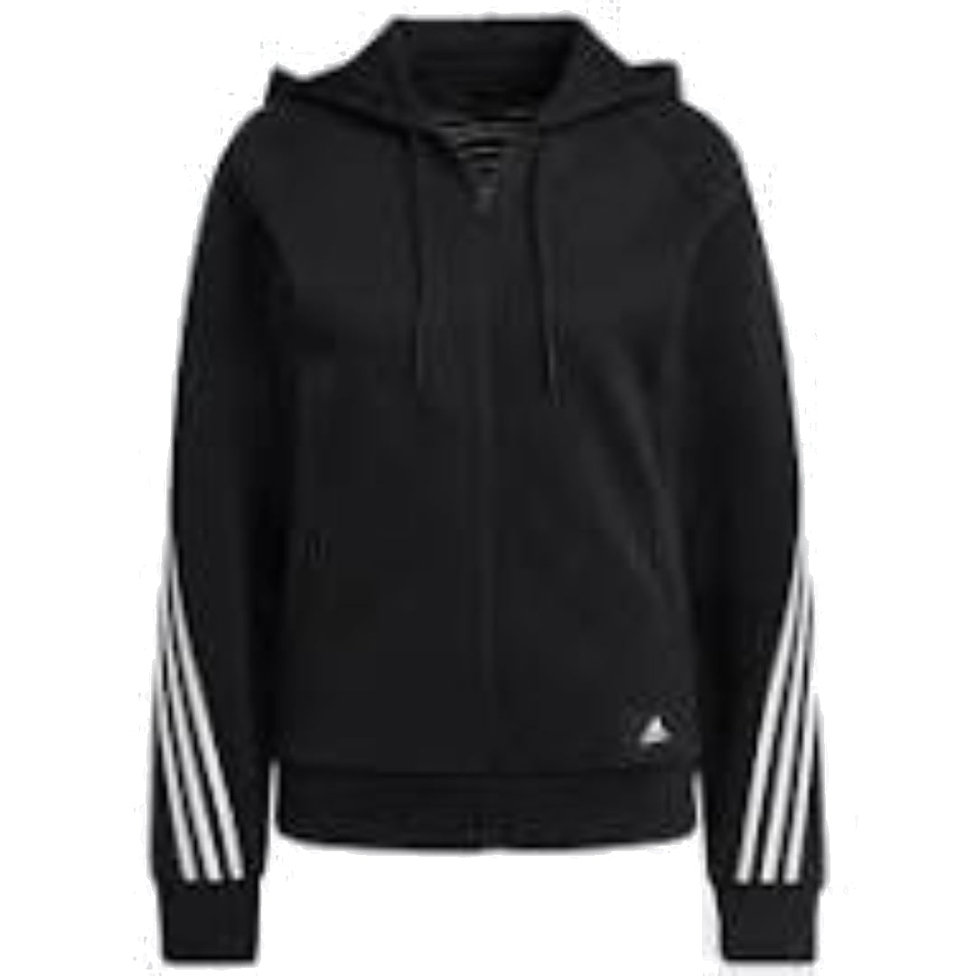 (WMNS) adidas Sportswear Future Icons 3-Stripes Hooded Track Top 'Black White'' Asia Sizing H57287