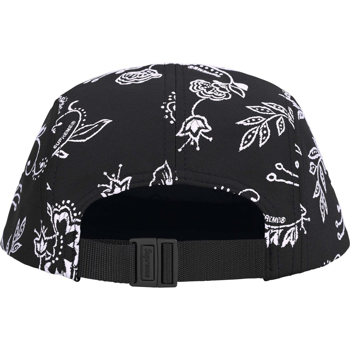 Supreme Floral Jacquard Camp Cap 'Black' SS25H36-BLACK