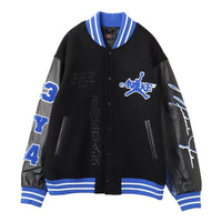Air Jordan x Awake NY Varsity Jacket Asia Sizing 'Black Game Royal' FQ5440-010