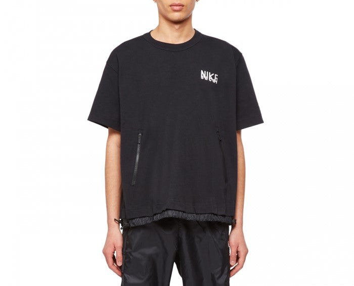 Nike x sacai Logo T-Shirt 'Black White' DQ9055-010