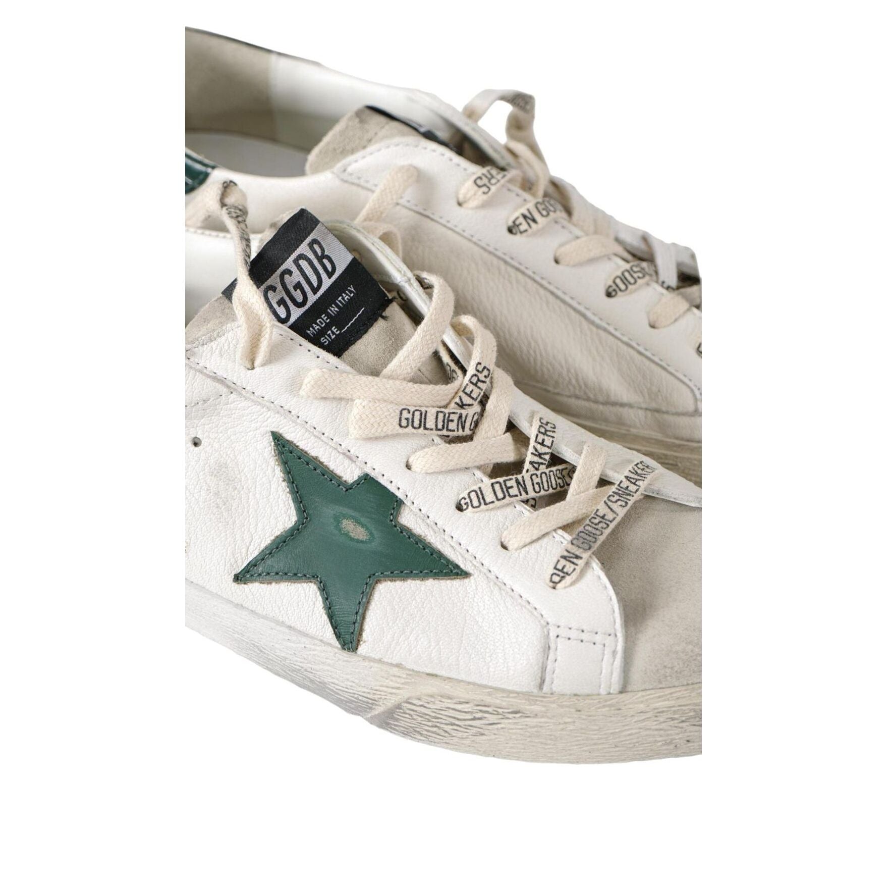 Golden Goose Super-Star ‘White Green’ GMF00101-F008113-10502