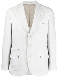 Brunello Cucinelli Striped Single-Breasted Blazer