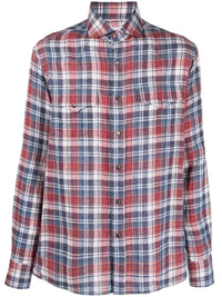 Brunello Cucinelli Long-Sleeve Checked Shirt