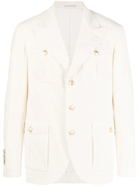 Brunello Cucinelli Notched-Lapels Cotton Blazer