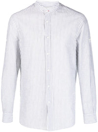 Brunello Cucinelli Long-Sleeve Striped Buttoned Shirt