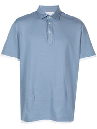 Brunello Cucinelli Two-Tone Polo Shirt