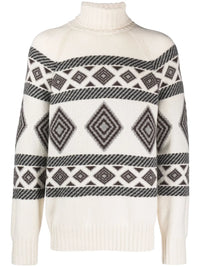 Brunello Cucinelli Patterned-Intarsia Cashmere Jumper