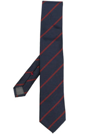 Brunello Cucinelli Satin Stripe-Print Tie