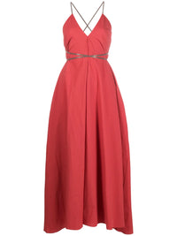 Brunello Cucinelli Open-Back Cotton Maxi Dress