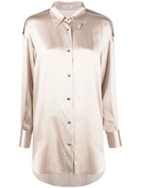 Brunello Cucinelli Monili Button-Tab Shirt