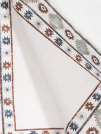 Brunello Cucinelli Geometric-Print Organic Wool Scarf