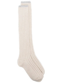 Brunello Cucinelli Ribbed-Knit Cashmere Socks