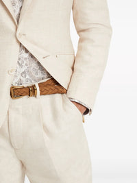 Brunello Cucinelli Braided-Strap Leather Belt