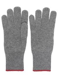 Brunello Cucinelli Knitted Two-Tone Cashmere Gloves