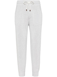 Brunello Cucinelli Jersey-Texture Cotton Track Pants