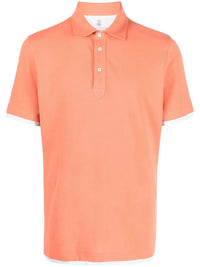 Brunello Cucinelli Layered Cotton Polo Shirt