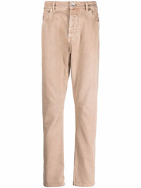 Brunello Cucinelli Embroidered Logo Straight Jeans