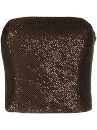 Brunello Cucinelli Sequinned Strapless Top
