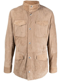 Brunello Cucinelli Funnel Neck Suede Jacket