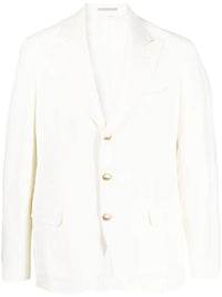Brunello Cucinelli Single-Breasted Linen Blazer