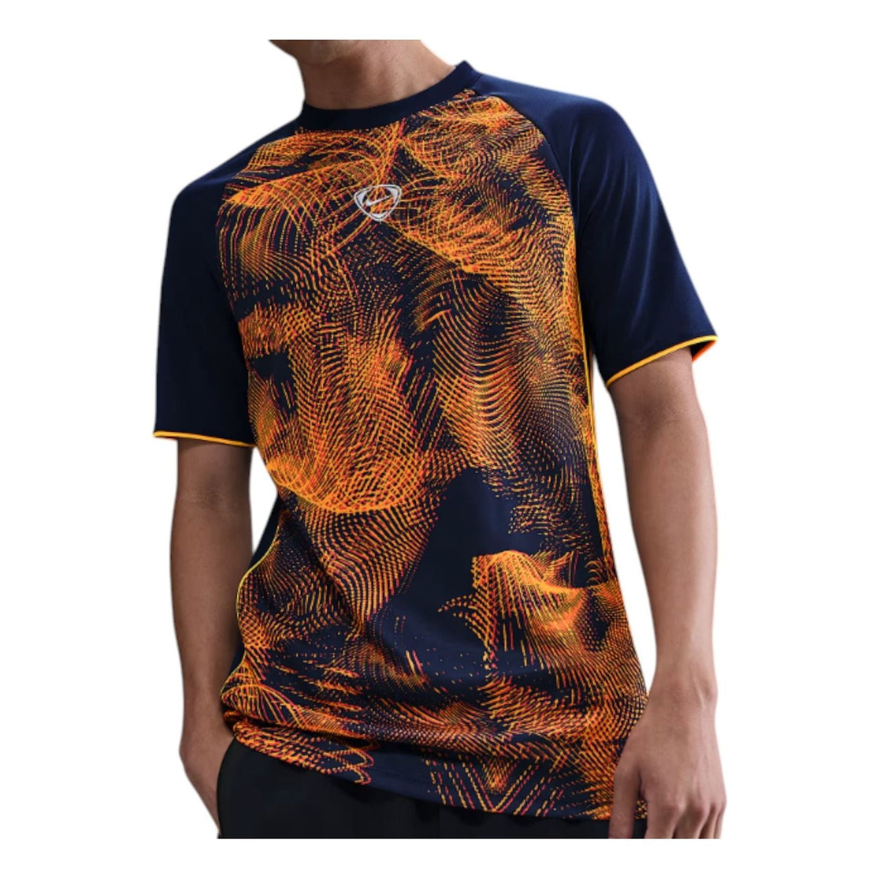 Nike Academy+ Dri-Fit Short-Sleeve Soccer Top 'Laser Orange Blue Void' HV1825-494