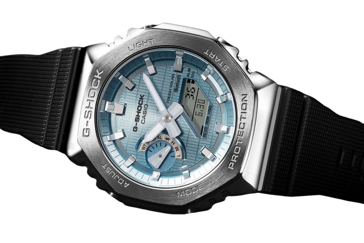 CASIO G-Shock G-Steel 2100 Series Analog-Digital 'Turquoise Silver Black' GBM-2100A-1A2